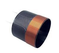 Bobina de voz de bajo, marco de aluminio, bobina de cobre púrpura, 49,5/65,5/75,5/99,5mm, piezas de reparación de altavoces de 12/15 pulgadas, 1 pieza(49.5mm aluminum)