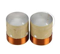 Bobina de voz de graves de 38,5 mm para altavoz de graves Woofer Bobina de voz de alambre de cobre puro de dos capas de aluminio blanco pieza de reparación de altavoces 2