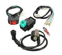 Bobina Encendido Moto para 110 para 125 para 140cc ATV Pit Bike 5 Piezas/Juego De Cableado Interruptor De Encendido Y Apagado Bobina CDI Kit De Bujías Bobina Estator Eléctrica