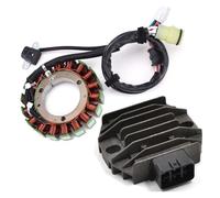 Bobina estator moto Estator generador Rectificador regulador de voltaje de bobina de estator compatible con Yamaha YFM350, YFM400, YFM450, YFM 350, 450, Grizzly, Kodiak, Wolverine y Bruin.