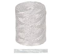 bobina - hilo de rafia en color blanca, peso de 700 g, resistente, ideal para manualidades y trabajos de atado y decoración.