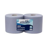 Bobina Industrial de Papel Secante Azul Doble Capa | Pack de 2 Rollos | Alta Absorción y Resistencia | Ideal para Cocinas, Restaurantes, Oficinas y Baños | Sanjoma Chemical Solutions