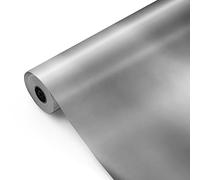 Bobina papel de regalo, rollo grande 62cm x 100m • Color FONDO PLATA • Ideal para: Tiendas Negocios Comercios envolver regalos Cumpleaños Baby Shower Bodas Decoración [FP Fiesta Paper]