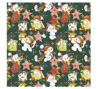 Bobina Papel Regalo ANDINA, 31 cm. x 85 m. Verde Muñecos Navidad