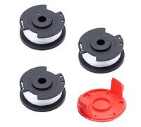 Bobina para Desbrozadora 3 Piezas Línea de Bobina de Corte de Césped para bobina de recambio para cortacésped Bosch (Longitud: 6m, Ø1,65mm con tapa de bobina) ART 24, 27, 30 y ART 30-36 LI