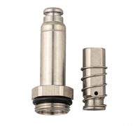 Bobina solenoide de válvula reductora de presión de acuario, rosca de 8 mm para reemplazo del regulador de pecera, cabezal guía de metal con posición de llave de 13 mm, oro plateado (2)