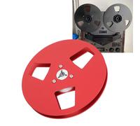 Bobina vacía de aluminio de 5 pulgadas, de 1/4 de pulgada, roja, con 3 agujeros