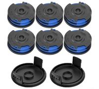 Bobina y cubierta de repuesto para recortadora de cuerdas Homelite, línea de nailon de 27 pies y 1.65 mm, compatible con los modelos UT41113 UT41112 UT41121, incluye AC41RL3 AC41RDLB AC41HCA (juego de