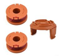 Bobina y cubierta, paquete de 2 para cable de corte de hilo inalámbrico de 18 V, preenrollado con línea de 1,5 mm x 2,5 m, no requiere herramientas, diseño a presión para jardineros de instalación