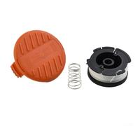 Bobina y línea de repuesto para Black And Decker Trimmer Head Cover Cap Montaje Piezas de Jardín Accesorios Kit de repuesto para bordes de césped al aire libre