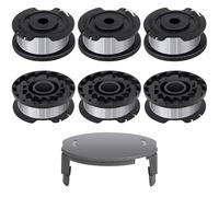 Bobina y Línea para Desbrozadora Easy GrassCut18-230 de Bosch, Bobina de Hilo de 6 Piezas Ø1,6mm-4m de Longitud F016800569 & F016800385 y Tapa de bobina F016F05320