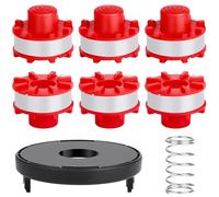 Bobina y Línea para Desbrozadora GE-CT 36/30 Li E Solo de Einhell, Bobina de Hilo de 6 Piezas Ø2mm-8m de Longitud 3405096 y Tapa de bobina TLE-01-1