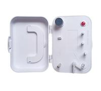 Bobinador de cable eléctrico con asa, carrete de cable automático portátil para alimentación de batería USB o AA, ABS de 7,2 W + rebobinador de cable de aleación con clip de metal, función de parada