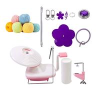 Bobinador de silencioso para hacer pasteles de lana de manera eficiente, bobinador de bolas de lana para tejer a mano con control de tensión, compacto para hacer pasteles, material ABS