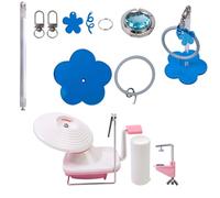 Bobinador de silencioso para hacer pasteles de lana de manera eficiente, bobinador de bolas de lana para tejer a mano con control de tensión, compacto para hacer pasteles, material ABS