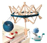 Bobinador Manual, Kit De CombinacióN RáPida De Bobinador, 4 Oz De Capacidad, Soporte Para Paraguas De 75 cm De DiáMetro MáXimo, Fabricante De Pompones De Lana/Kit De Tejido De Hilo Hecho A Mano,Blue