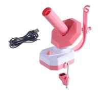 Bobinadora automática de bolas de hilo de gran capacidad de 10 onzas, bobinadoras de lana eléctricas, hilandero de hilo con fuerte tensión y ajuste de velocidad continuo (rosa)