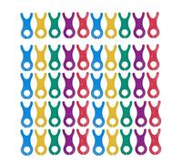 Bobinadora de Bobina, 50 Bobinas de Hilo, Carrete de Plástico, Bobinas de Hilo Grandes, Herramienta de Carrete, Bobinas de Hilo Vívidas y Ligeras, Clips de Bobina para Tejer,