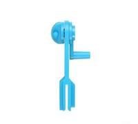 Bobinadora de bobina de plástico, ligera, manual de alambre e hilo para hilos de bordado, transmisión de engranajes de precisión con abrazadera en forma de horquilla (azul)