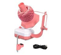 Bobinadora de Hilo, Eléctrico Enrollador de Lana para Punto y Ganchillo Puede Bobinar 10 onzas de Hilo Bobinador de Lana con Guía de Hilo Enrollador de Ovillos Eléctrico para Punto y Ganchillo (Rosa)