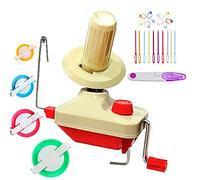 Bobinadora de Hilo, Hilados de tejer Telar de ganchillo Swift Hilado de Fibra de Cuerda de Bola de Lana Enrollador DIY Kit de Herramientas, 1PCS pom pom maker +20PCS plastic pin buckle+1 tijeras