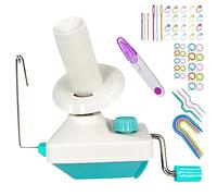 Bobinadora de Hilo, práctico bobinador de hilo para hilo, combo de bobinador de hilo y bobinador de bolas con fácil instalación para almacenamiento de hilo + 53 agujas de tejer de punto + 1