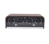 Bobinadora de Reloj con Luz LED, Bobinado Silencioso, 5 Modos, Funciones Versátiles para Entusiastas de los Relojes Mecánicos, Tablero de Densidad de Fibra (4 Posiciones de Reloj)