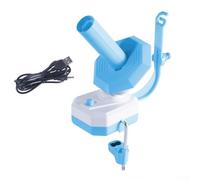 Bobinadora eléctrica automática de hilo con capacidad de 10 onzas y control de velocidad continuo, apto para ganchillo y tejido, diseño compacto ABS en rosa (azul)