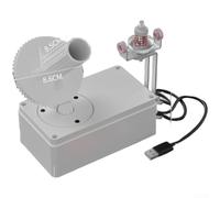 Bobinadora eléctrica automática de hilo con interfaz USB, ajustable para hilo de 2 mm, máquina de bolas manos libres, blanco (versión alta)