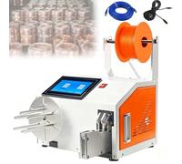 Bobinadora electrónica de bobinas, bobinadora de pedal, bobinadora automática de pedal de 500 W con pantalla LCD de 7 pulgadas for alimentos, manualidades y papelería.