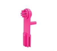 Bobinadora manual de bobina de plástico con sistema de engranajes de precisión para rebobinado uniforme de alambre e hilo, herramienta de manivela portátil ligera beige (rojo rosa)