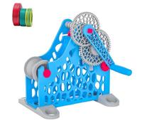 Bobinadora manual de filamento 3D, retractor de filamento con manivela, diseño modular desmontable, sin enredos, enrutamiento uniforme del cable, para bobinas de 1 kg(Blue)