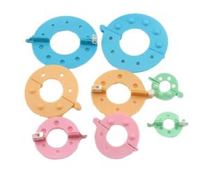 Bobinadoras de bolas de tejido,Kit de herramientas para manualidades de ganchillo para tejer DIY de 4 piezas, enrollador de lana para manualidades con agujas - Juego de herramientas para hacer pompone