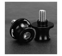 Bobinas Brazo Oscilantes Diábolos Motocicleta para Aprilia SHIVER750 Shiver 750 2007-2017 Tornillos De 6 Mm para Deslizadores De Carretes Basculantes Y Caballete Trasero(Negro)