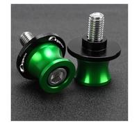 Bobinas Brazo Oscilantes Diábolos Motocicleta para BMW F650 CS F650CS Tornillos del Soporte Deslizante De Los Carretes del Basculante para Motocicleta(Verde)