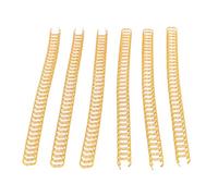 Bobinas de Encuadernación en Espiral, 100 Uds., Paso 3:1, Doble Bucle, de Encuadernación con Capacidad de 20 Hojas (GOLD)