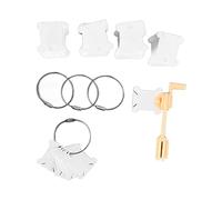 Bobinas de Hilo de Plástico, 120 Piezas de Anillos de Bobina de Hilo de Plástico con Enrollador, Tarjetas de Hilo de Bordar, Bobina de Punto de Cruz para Manualidades, Bricolaje, Bordado, Almacenamien