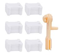 Bobinas de Punto de Cruz 120 Piezas Bobina de Hilo de Plástico con Bobinadora Tarjetas de Hilo Punto de Cruz Almacenamiento de Costura Artesanal de Bricolaje
