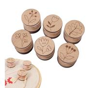 Bobinas De Rosca - Sistema De Almacenamiento De Alambre Magnético 6x, Organizador De Rosca Ajustable | Soporte De Bobinado De Cordón Para Punto De Cruz, Herramienta Portátil De Gestión De Hilo Dental