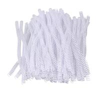 Bobinas de Unión en Espiral 100Pcs 9.5 mm (3/8 ") 48T 4: 1 Relación para Papel A4, Capacidad de 75 Hojas, Documentos de Oficina, Ingeniería, Presentaciones Universitarias (Blanco)