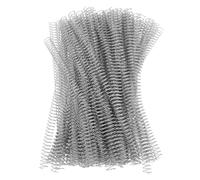Bobinas de unión en espiral hierro 100pcs 14.3 mm 9/16in 48 dientes 4: 1 Relación 115 Capacidad de hoja para documentos de ingeniería en papel A4 Proyectos comerciales (Plata)