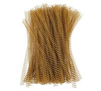 Bobinas de unión en espiral hierro 100pcs 14.3 mm 9/16in 48 dientes 4: 1 Relación 115 Capacidad de hoja para documentos de ingeniería en papel A4 Proyectos comerciales (Oro)