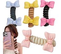 Bobinas para el pelo | Scrunchies elásticos band coil para el cabello, clips de | Trastes de cola de caballo sin daños, sin accesorios para el cabello, lazos para el pelo de goma para la