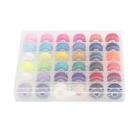 Bobinas para Máquinas de Coser, Hilos de Coser Coloridos con Bobinas de Plástico para Máquinas de Coser para Bordado Hecho a Mano en el Hogar (Caja de 36 Colores de cuadrícula.)