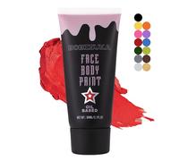 BOBISUKA Halloween Pintura Facial Rojo, Pintura Corporal al Óleo para Teatro, Fiestas, Actos Escolares, Carnavales, Interpretar a Payasos, Esqueletos, Zombies