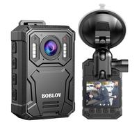 BOBLOV KJ23PRO 2K Cámara Corporal, integrada de 256 GB con visión Nocturna, batería de 4000 mAh para 15 Horas de grabación, IP66, para Fuerzas del Orden, Seguridad y Trabajo al Aire Libre