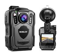 BOBLOV M5 255GB Cámara Cuerpo de Policía, 1440P Montado en el Cuerpo, Batería Incorporada 4200MAH Bodycam, IP67 e IR para Fuerzas del Orden con Soporte de succión para Coche (255 GB sin GPS)