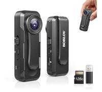 BOBLOV W1 1080P 128GB Body Camera, Wearable Camera Support 90 Minutes with Loop Gracording, Easy to Use and Take for Traveling, Walking, Law Enforcement and Outdoors Activities