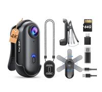 BOBLOV W4 - Cámara Corporal 4K Mini Body CAM con Clip Giratorio de 360° y Clip magnético, 90 Minutos para grabación, conferencias, Viajes, Paseos con Mascotas (4K 64 GB)
