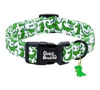 Bobo Rainbow Collares para perro, collar de verano con estampado de cocodrilo verde para mascotas, collar con colgante duradero y ajustable con hebilla de plástico de liberación rápida para perros